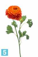 Искусственный цветок для декора Ранункулюс (Лютик) 53h оранжевый в #REGION_NAME_DECLINE_PP#