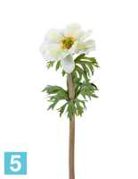 Искусственный цветок для декора Анемон белый д-10 см TREEZ Collection в Москве