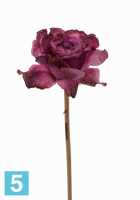 Искусственный цветок для декора Роза "Ретро романс" 55h фуксия (распустившаяся) в #REGION_NAME_DECLINE_PP#