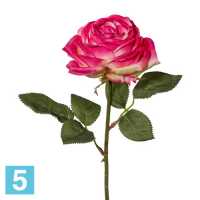 Роза искусственная, h-38 см., розовая в #REGION_NAME_DECLINE_PP#