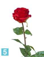 Искусственный цветок для декора Роза Соло Нью большая красная TREEZ Collection в #REGION_NAME_DECLINE_PP#