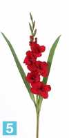 Искусственный цветок для декора Гладиолус красный h83 см в #REGION_NAME_DECLINE_PP#