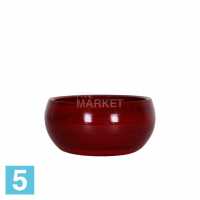 Красное керамическое кашпо Ter Steege Cresta низкое 28 в #REGION_NAME_DECLINE_PP#