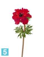 Искусственный цветок для декора Анемон красно-бордовый д-10 см TREEZ Collection в #REGION_NAME_DECLINE_PP#