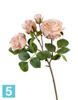 Искусственный цветок для декора Роза Флорибунда ветвь светло-розоваяTREEZ Collection в #REGION_NAME_DECLINE_PP#