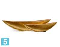 Кашпо TREEZ Effectory Metal Ваза-Лодка, сусальное золото 90-l, 18-w, 20-h в #REGION_NAME_DECLINE_PP#