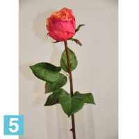 Роза искусственная, h-52 см., лососевая в Москве