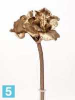 Искусственный цветок для декора Новогодние золотые цветы Амариллиса (2цветка) h76 cm в #REGION_NAME_DECLINE_PP#