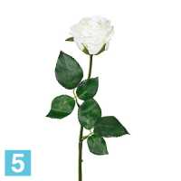 Роза искусственная, h-47,5 см., белая в #REGION_NAME_DECLINE_PP#