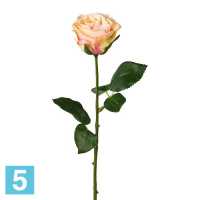 Роза искусственная, h-47,5 см., светло-розовая в Москве