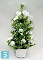 Искусственная елка (Ели PENERI), серебряный цвет украшений, ПВХ, 40-h в #REGION_NAME_DECLINE_PP#