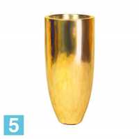 Высокое кашпо Fleur ami Pandora Gold leaf (single wall) 35-d, 60-h, золотое в #REGION_NAME_DECLINE_PP#