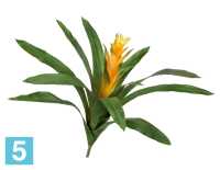 Искусственный цветок для декора Гусмания Кардинал желтая TREEZ Collection в #REGION_NAME_DECLINE_PP#