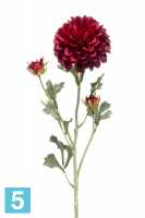 Искусственный цветок для декора Георгин помпонный 10dx68h темно-красный в #REGION_NAME_DECLINE_PP#