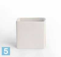 Керамическое кашпо Куб, белое 7-l, 7-w, 7-h в #REGION_NAME_DECLINE_PP#