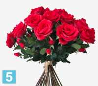 Искусственный букет из красных роз Элизабет 85h (25шт.) в Москве