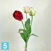 Искусственный букет из тюльпанов Sensitive Botanic красные 3 шт. 62h см в Москве