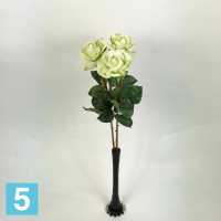 Искусственный букет из роз Каролина Sensitive Botanic 3 шт. 70h лайм в Москве