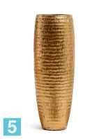 Кашпо с автополивом TREEZ Effectory Metal Высокая Design-ваза, чеканное золото 35-d, 97-h в #REGION_NAME_DECLINE_PP#